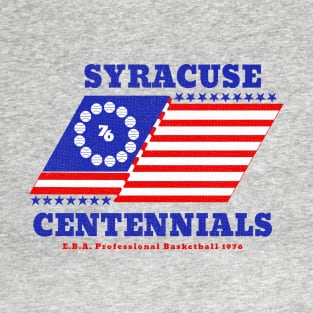 Defunct Syracuse Centennials EBA Basketball 1976 T-Shirt